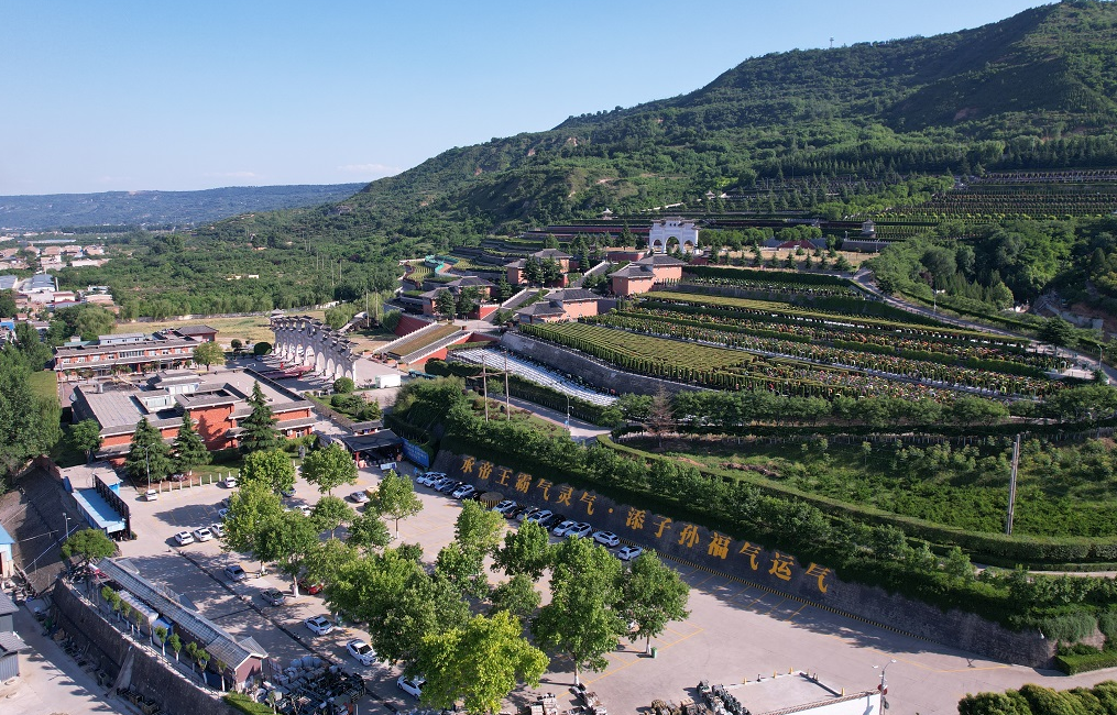 西安霸陵墓園新區-園區西側鳥瞰全景